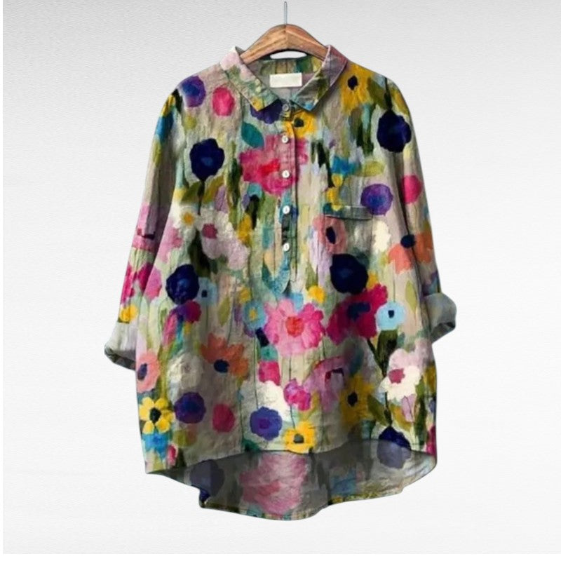 Cheryl | Elegant Linen Blouse for Summer