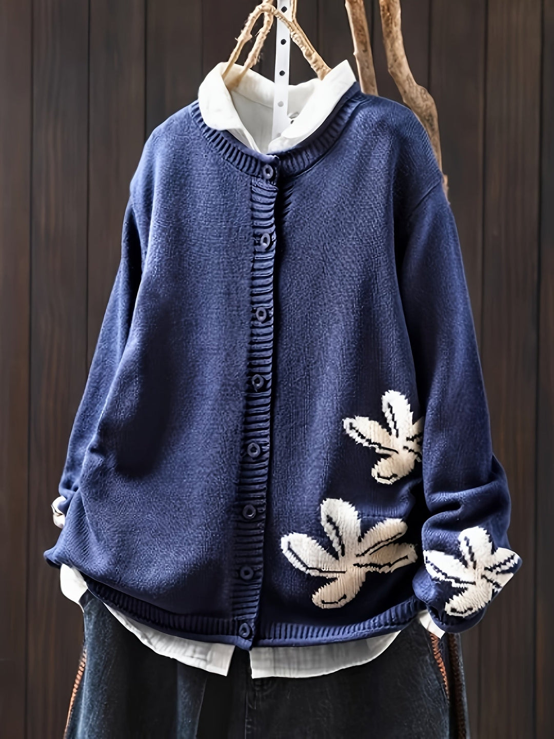 Sapphire | Floral Pattern Cardigan