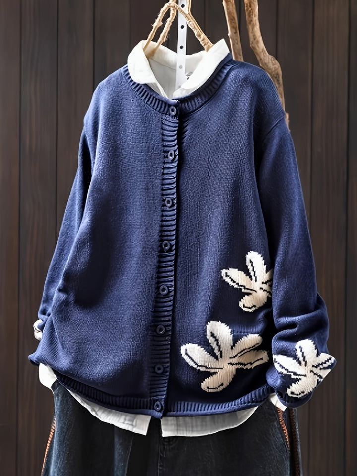 Sapphire | Floral Pattern Cardigan