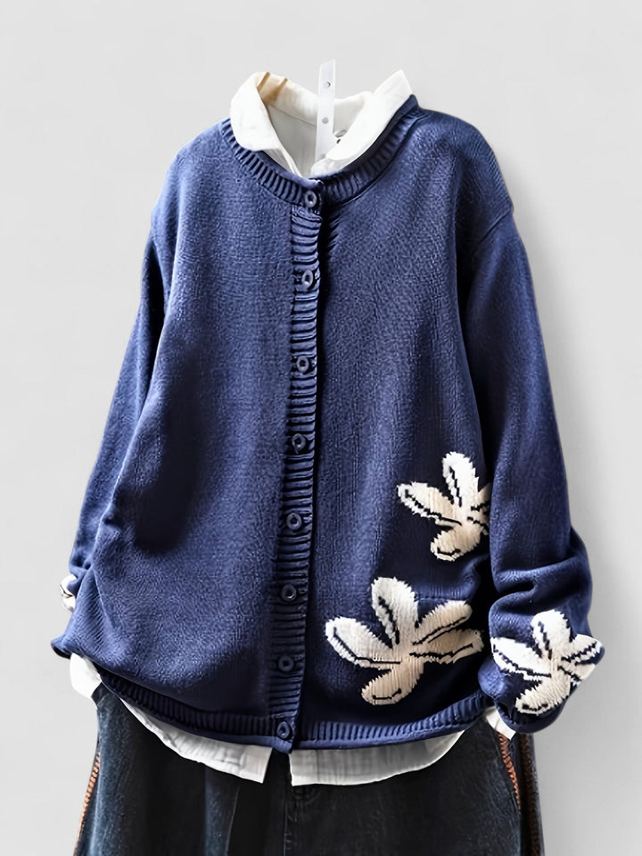 Sapphire | Floral Pattern Cardigan