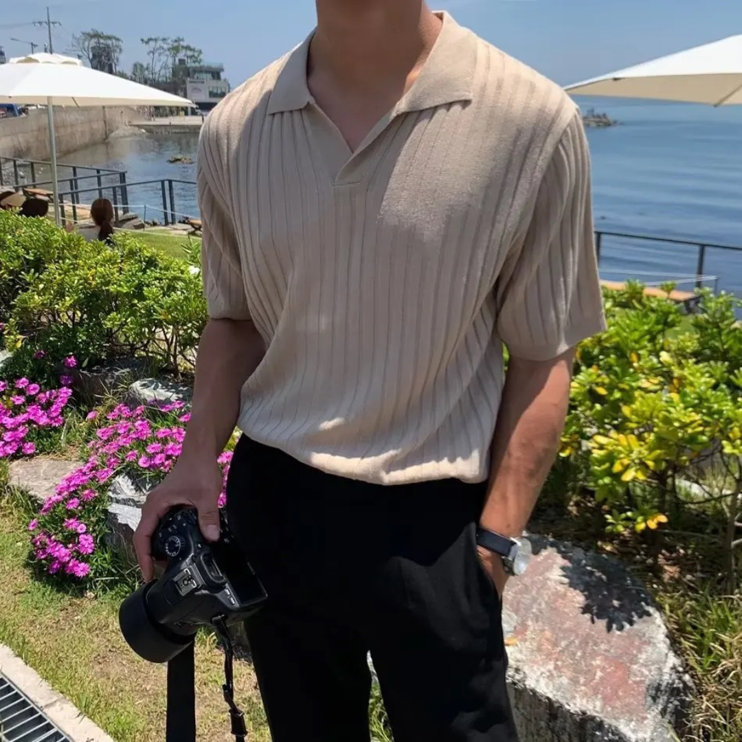 Christian - Elegant Ribbed Polo