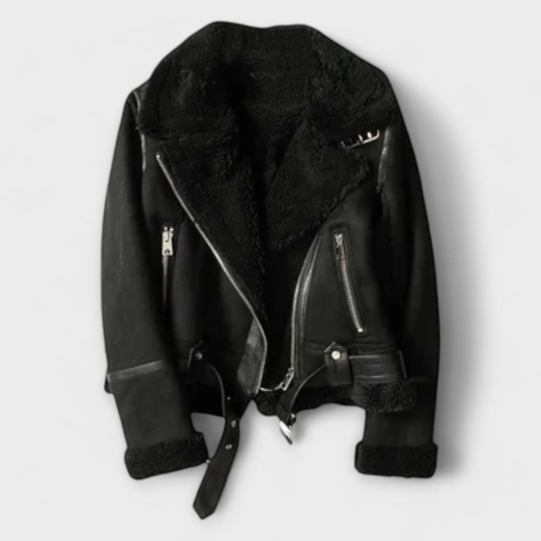 Katerina | Suede Aviator Jacket