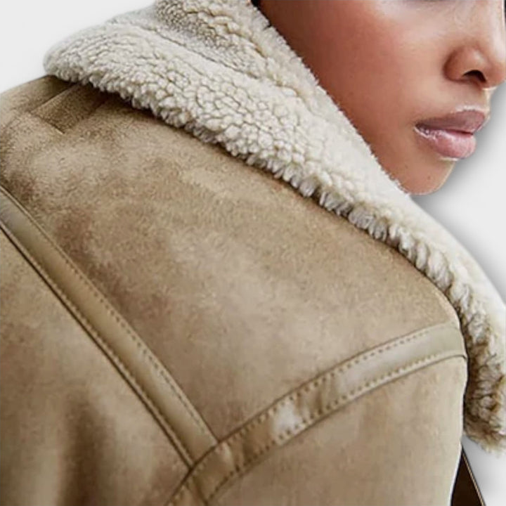 Katerina | Suede Aviator Jacket