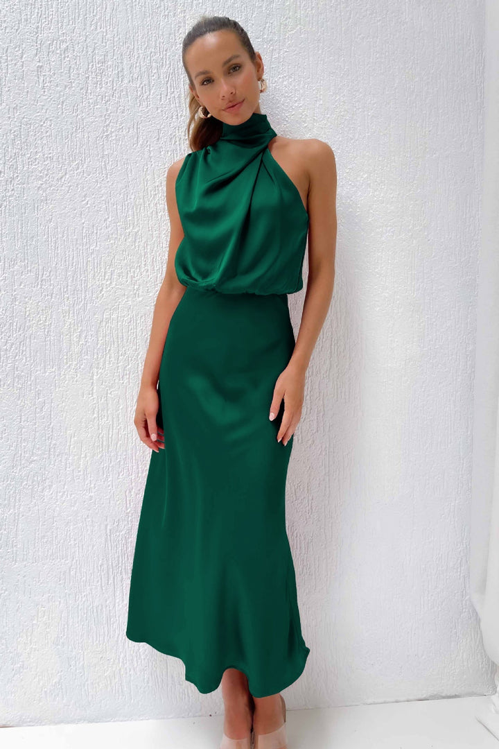 Ruby | Elegant evening dress with halter neck