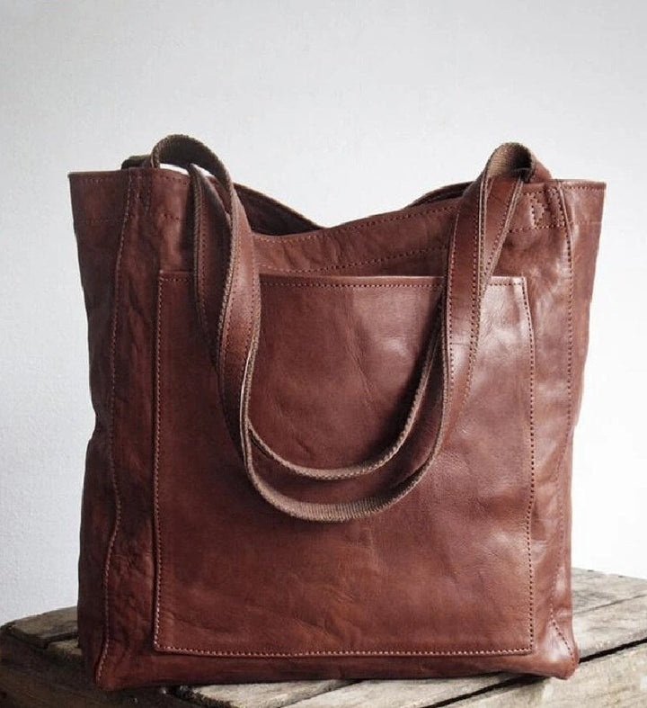 Elle - Classic Leather Shoulder Bag