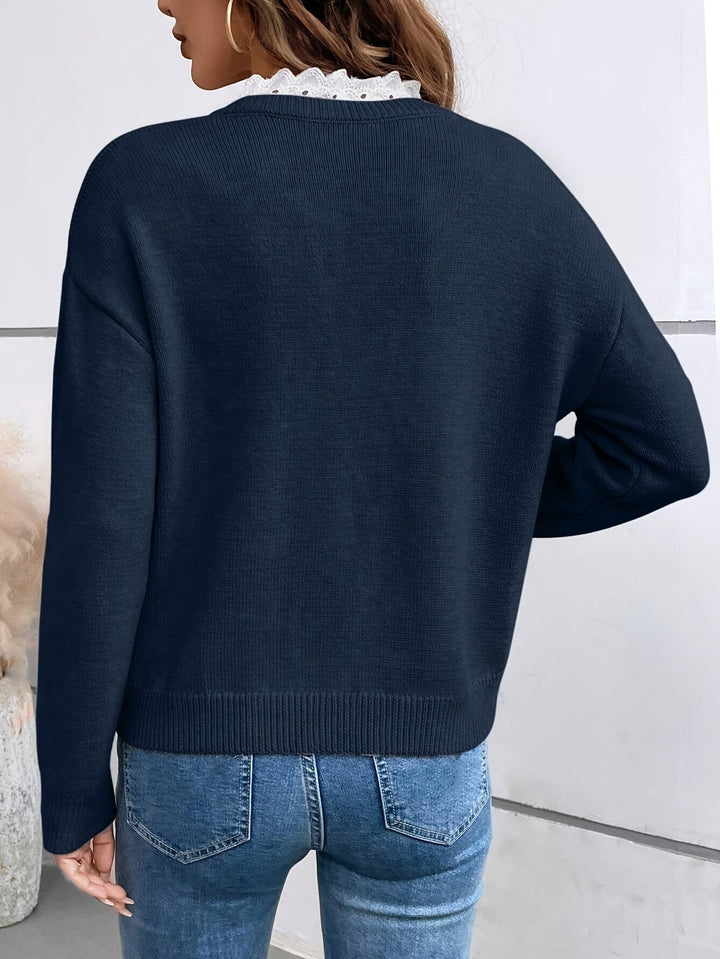 Noreen | Knit Sweater with Lace