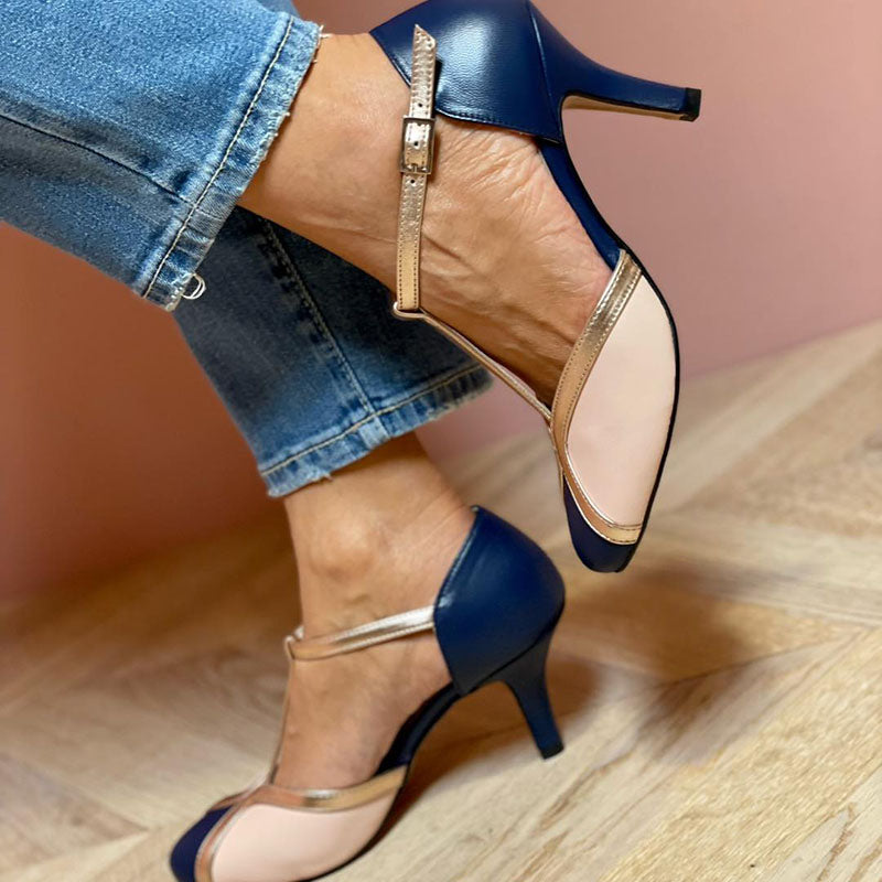 Aléssia | Colorful and Comfortable T-Strap Flats with Round Toe