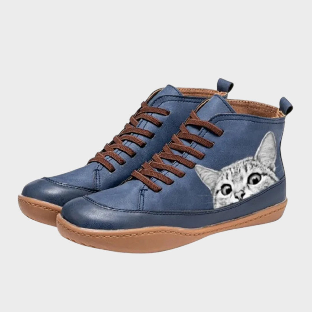 Kitty - Leather Boots for Cat Lovers
