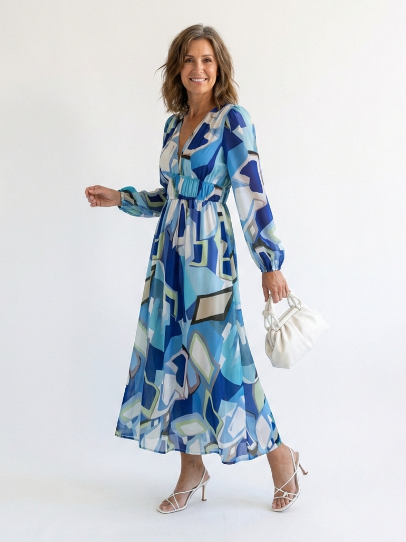 Madison | Maxi Floral Dress with Long Sleeves