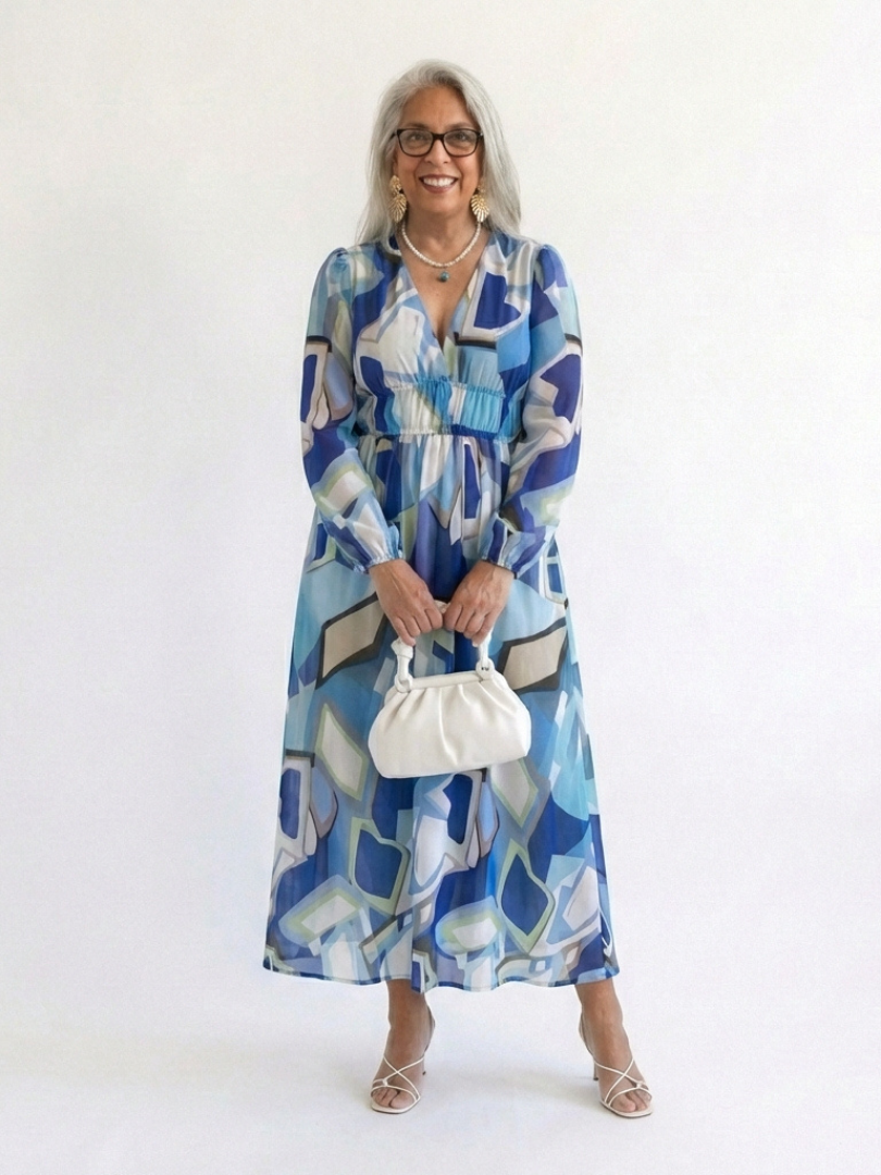 Madison | Maxi Floral Dress with Long Sleeves
