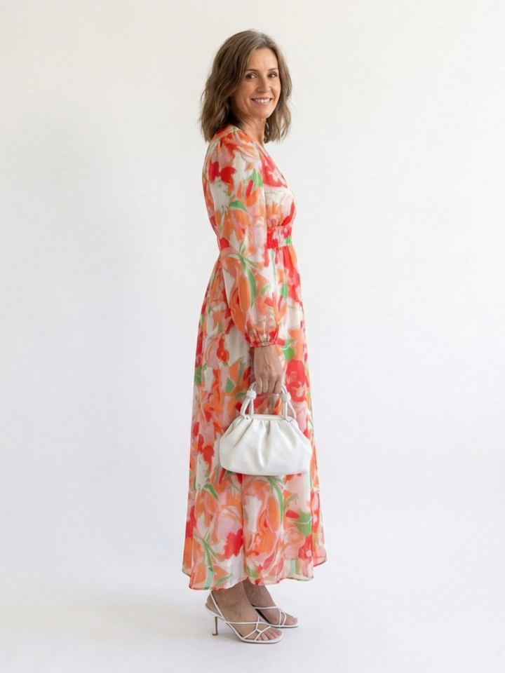 Madison | Maxi Floral Dress with Long Sleeves