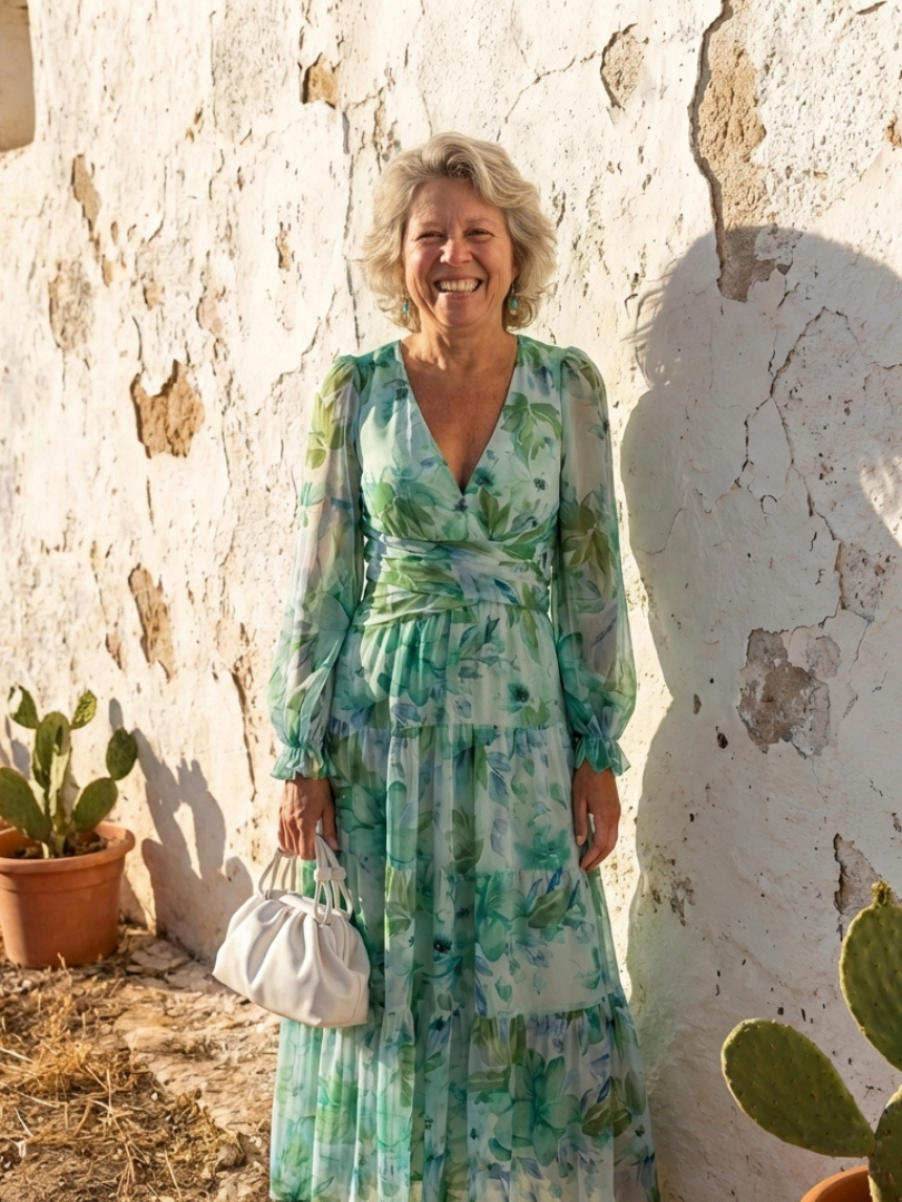 Madison | Maxi Floral Dress with Long Sleeves