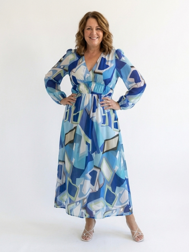 Madison | Maxi Floral Dress with Long Sleeves