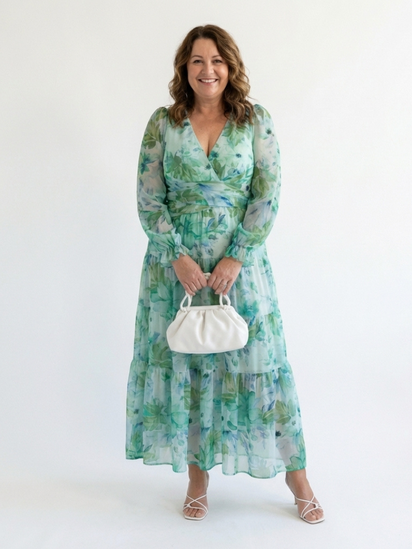 Madison | Maxi Floral Dress with Long Sleeves