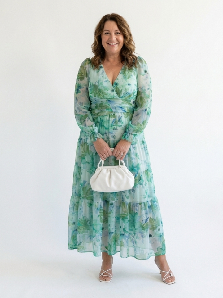 Madison | Maxi Floral Dress with Long Sleeves