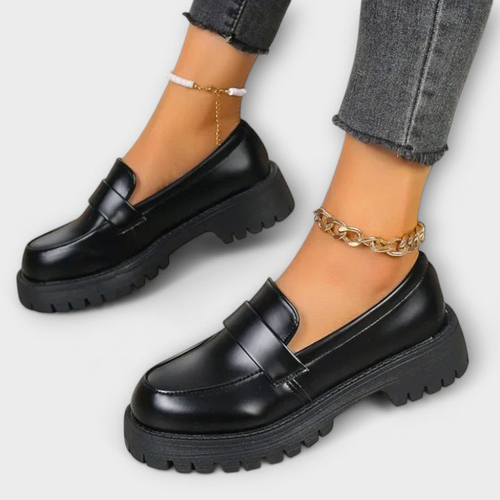 Calista | Women's Moccasin with Orthopedic Design and Satin Wedge
