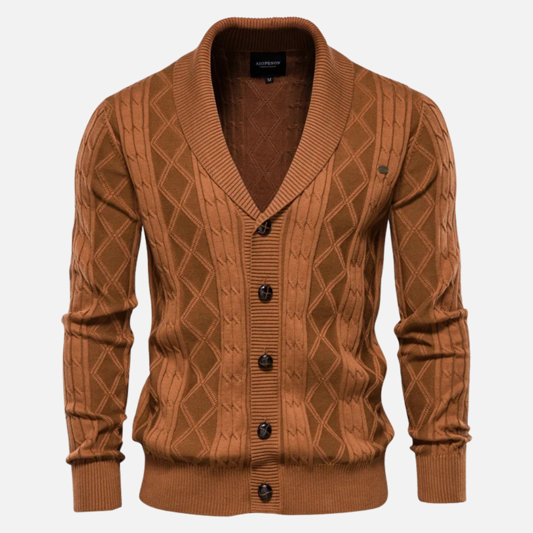 Gordon - Argyle Cardigan Soft Blend