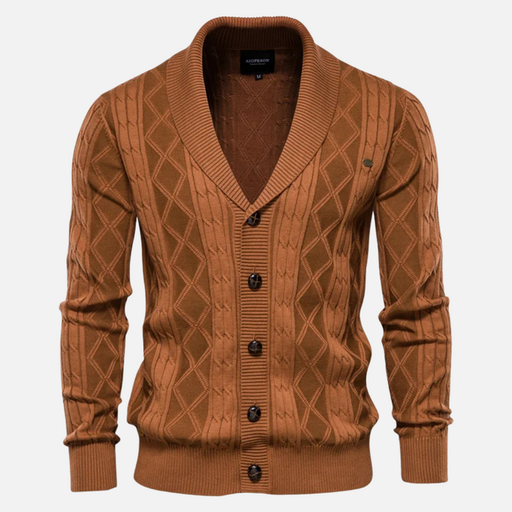Gordon - Argyle Cardigan Soft Blend