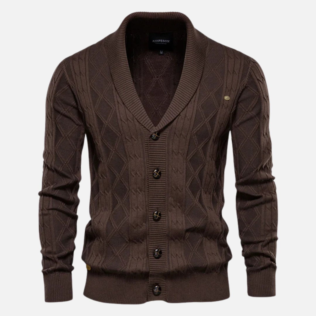 Gordon - Argyle Cardigan Soft Blend