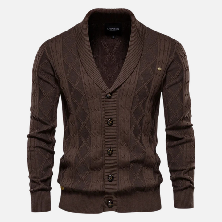 Gordon - Argyle Cardigan Soft Blend