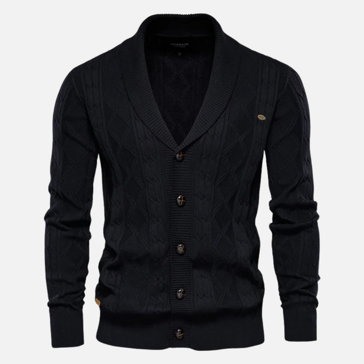 Gordon - Argyle Cardigan Soft Blend