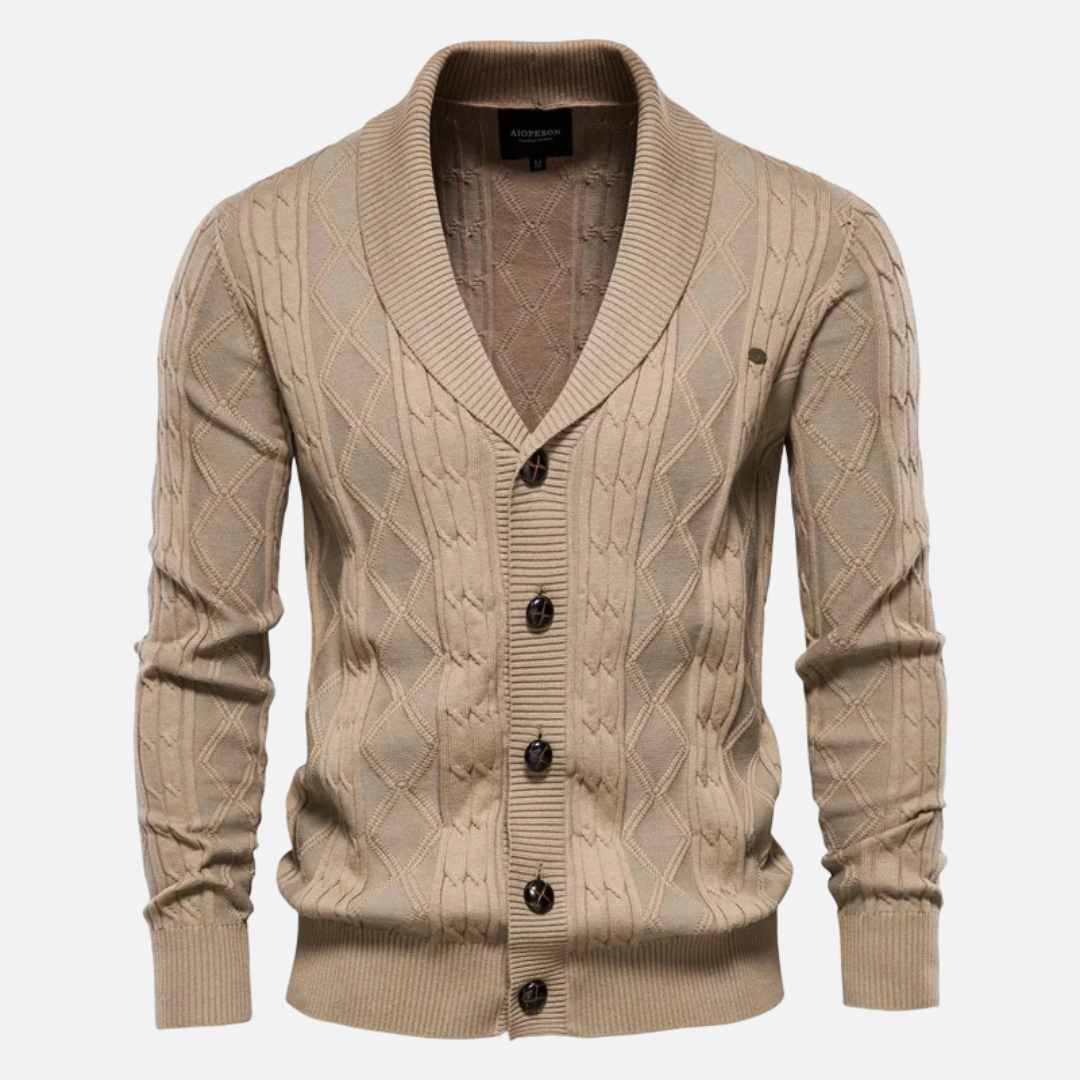 Gordon - Argyle Cardigan Soft Blend