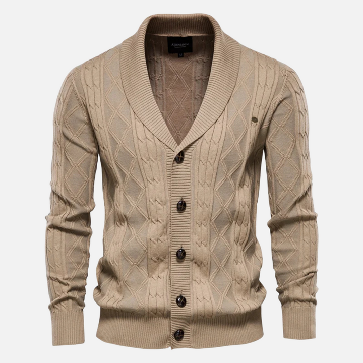 Gordon - Argyle Cardigan Soft Blend