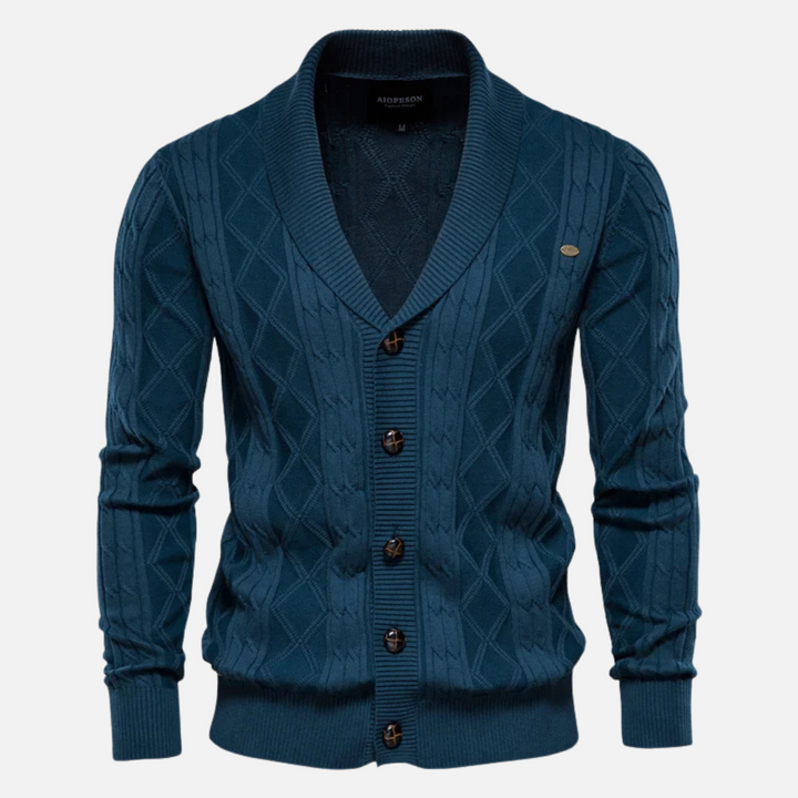 Gordon - Argyle Cardigan Soft Blend