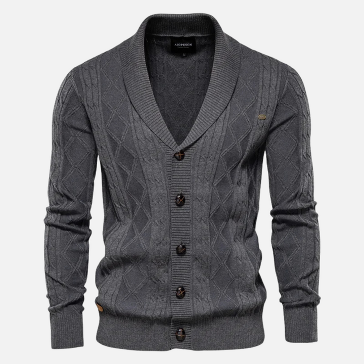 Gordon - Argyle Cardigan Soft Blend
