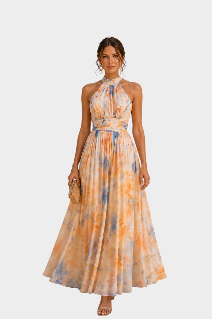 MOLLY | HALTER NECK MAXI DRESS