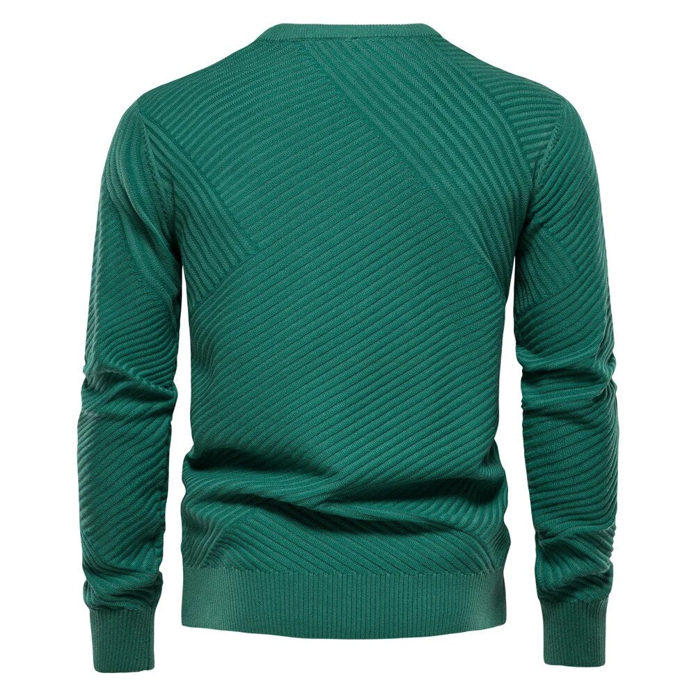 Justin - Ribbed Round Neck Pullover
