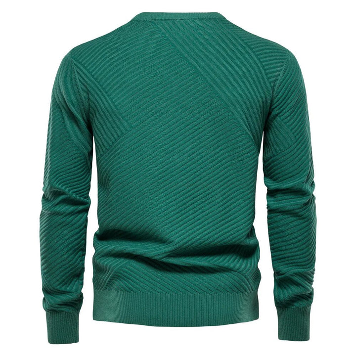 Justin - Ribbed Round Neck Pullover