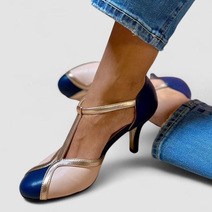 Aléssia | Colorful and Comfortable T-Strap Flats with Round Toe