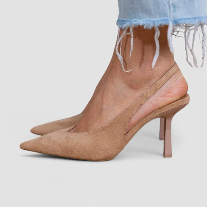 Marlowe | Slingback pumps in nude with a thin heel