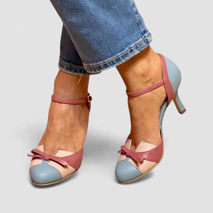 Roselle | Colorful sandals with knot and straps, with round toe