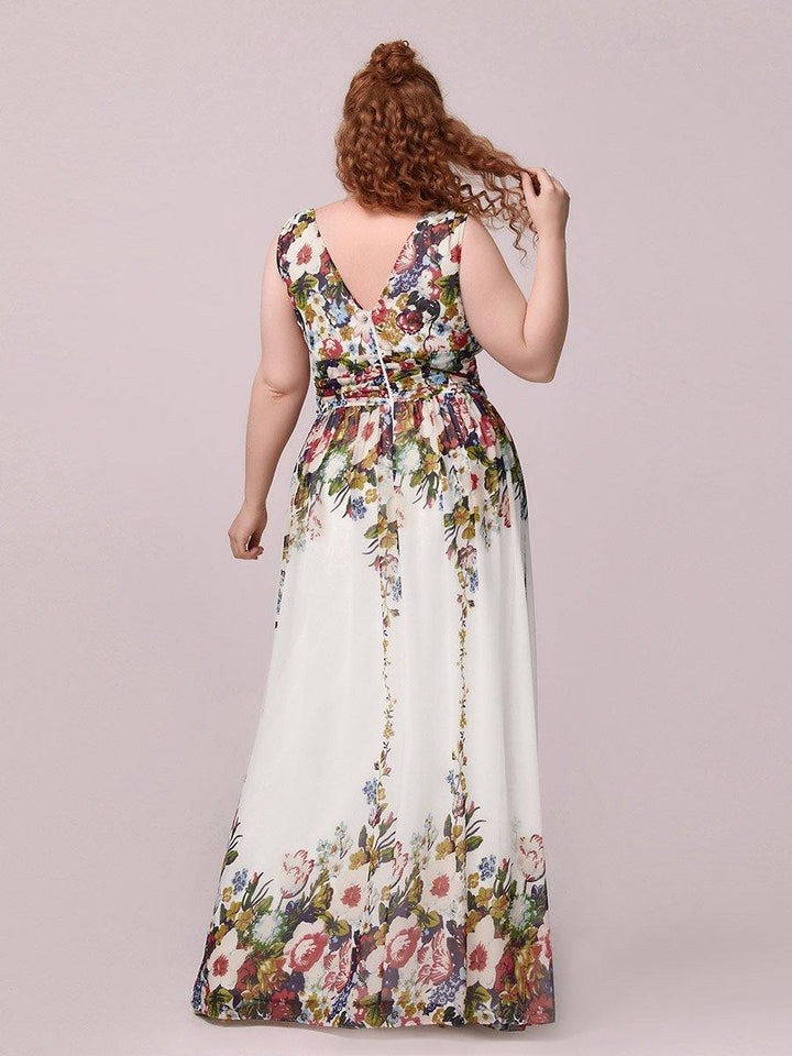Vanessa | Sleeveless Pleated Party Dress with V-Neck