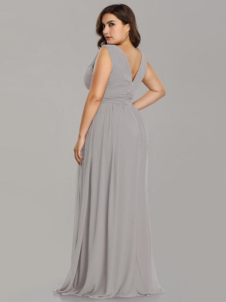 Vanessa | Sleeveless Pleated Party Dress with V-Neck