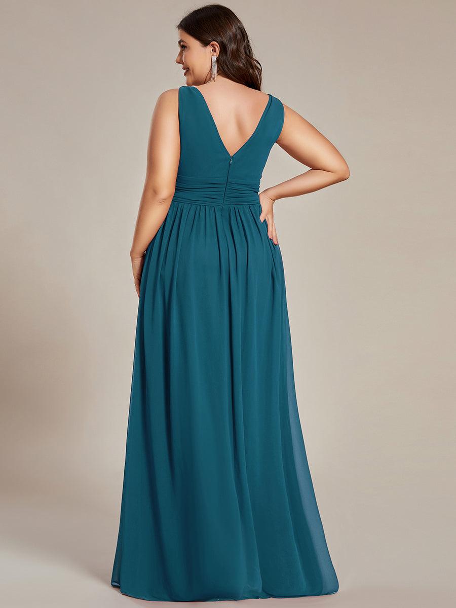 Vanessa | Sleeveless Pleated Party Dress with V-Neck