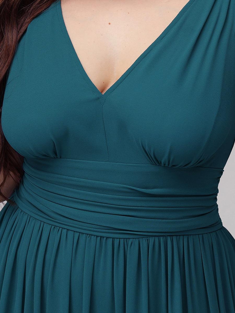 Vanessa | Sleeveless Pleated Party Dress with V-Neck