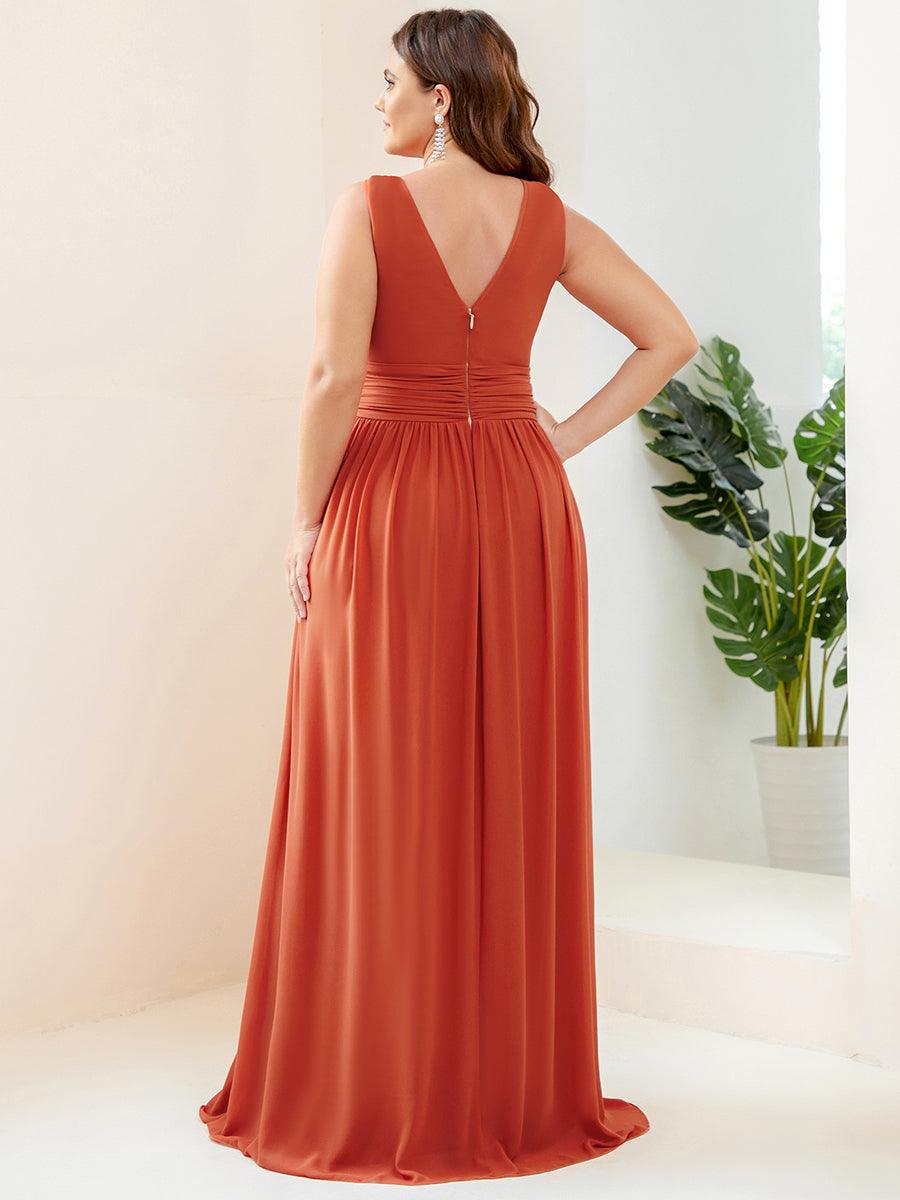 Vanessa | Sleeveless Pleated Party Dress with V-Neck