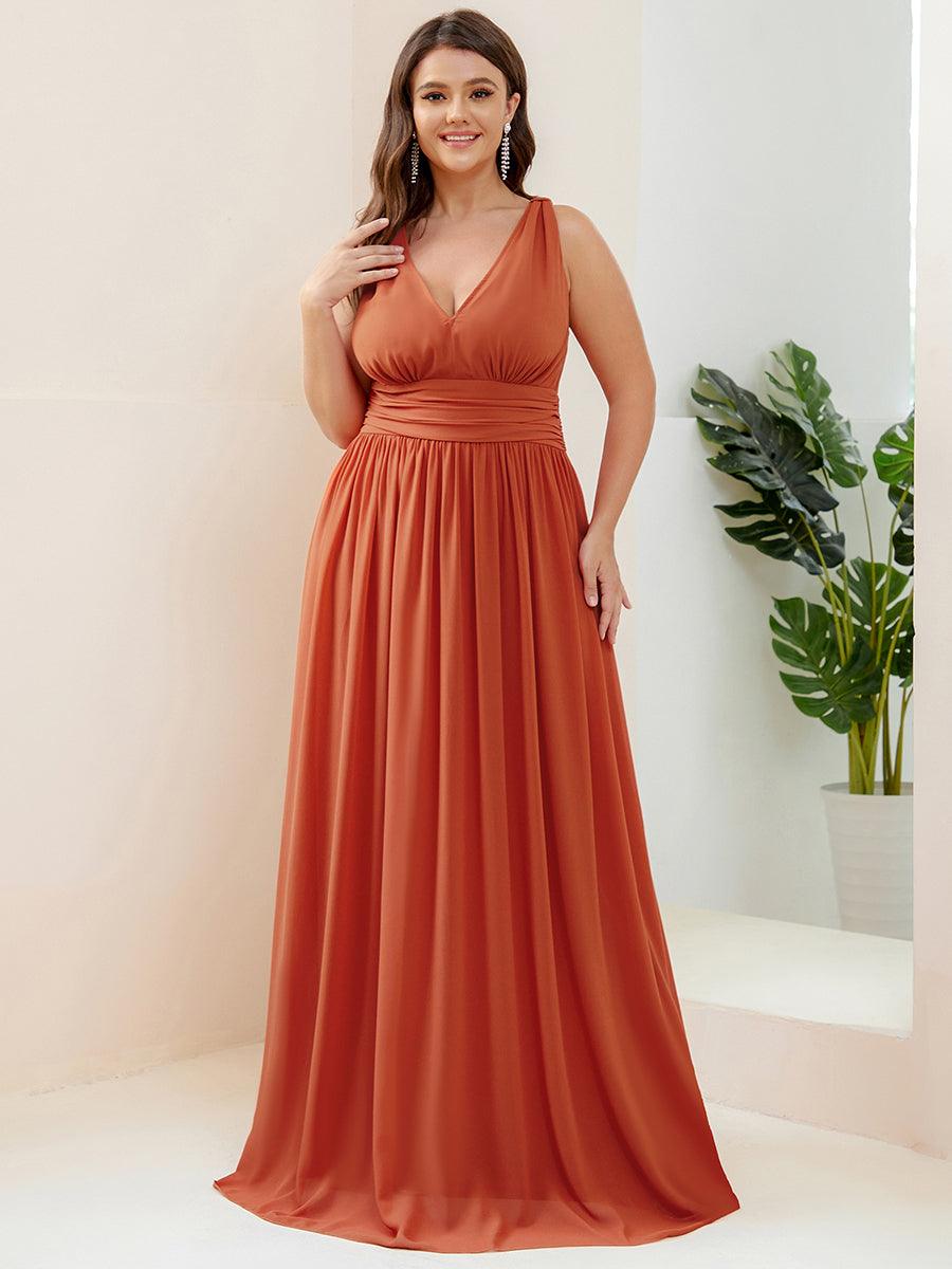 Vanessa | Sleeveless Pleated Party Dress with V-Neck