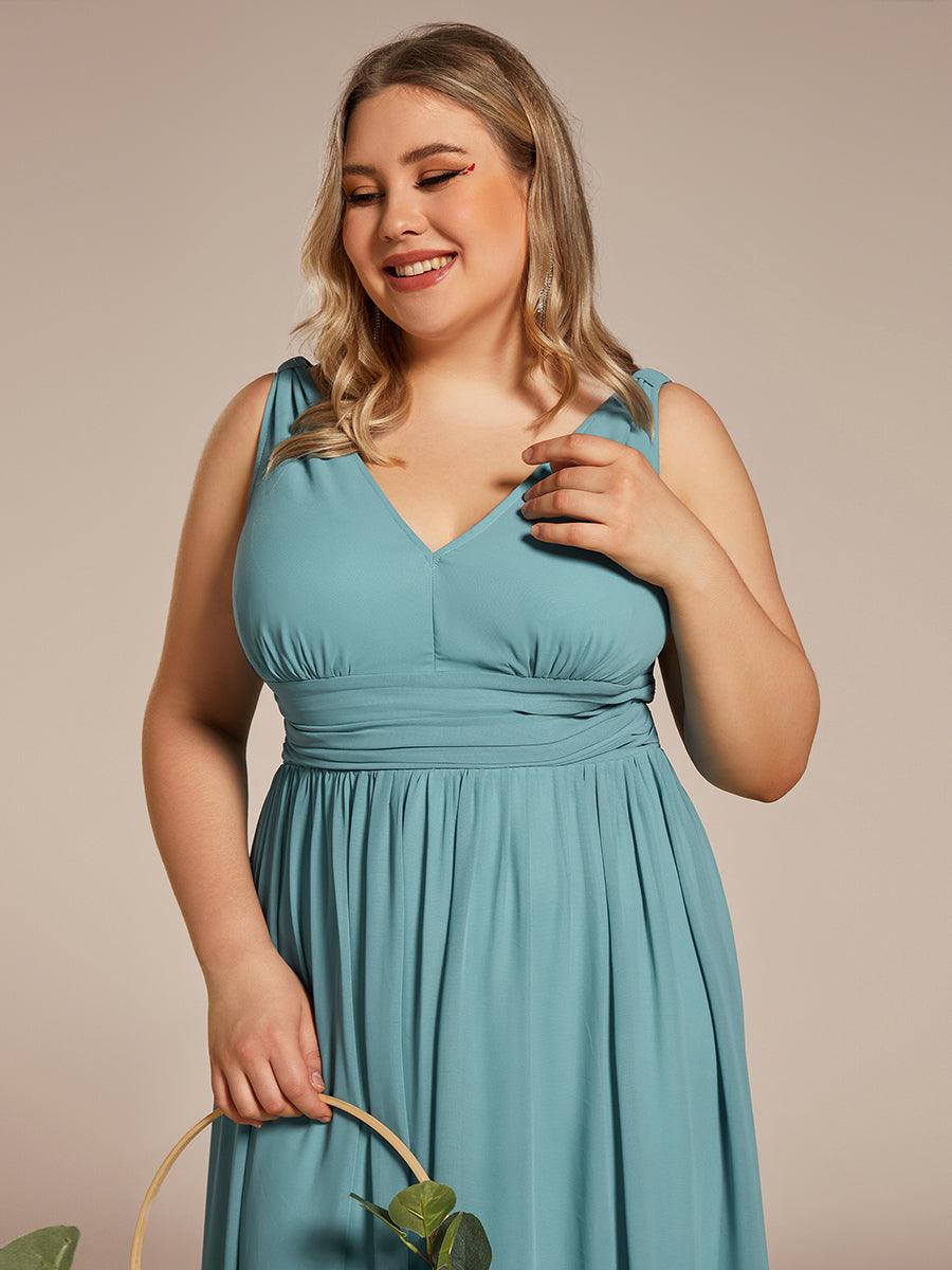 Vanessa | Sleeveless Pleated Party Dress with V-Neck