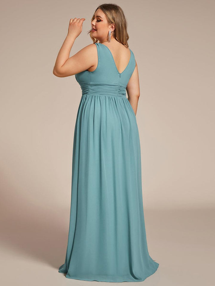 Vanessa | Sleeveless Pleated Party Dress with V-Neck