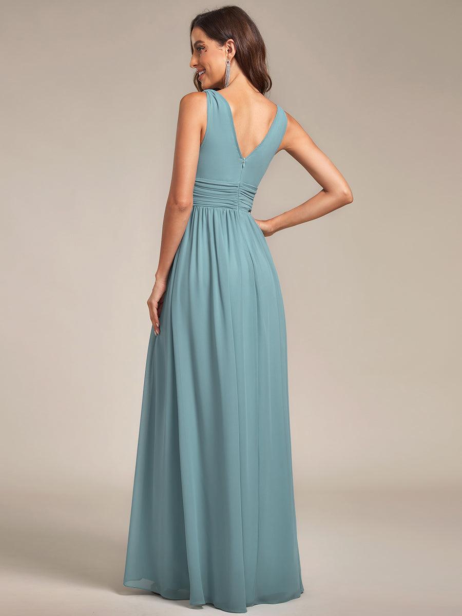 Vanessa | Sleeveless Pleated Party Dress with V-Neck