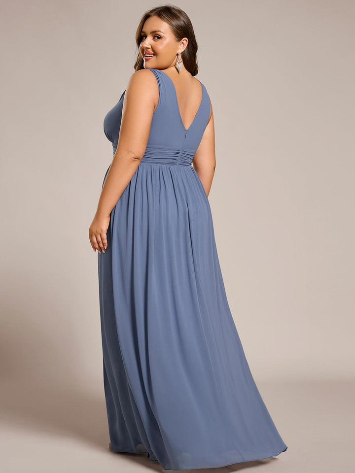 Vanessa | Sleeveless Pleated Party Dress with V-Neck