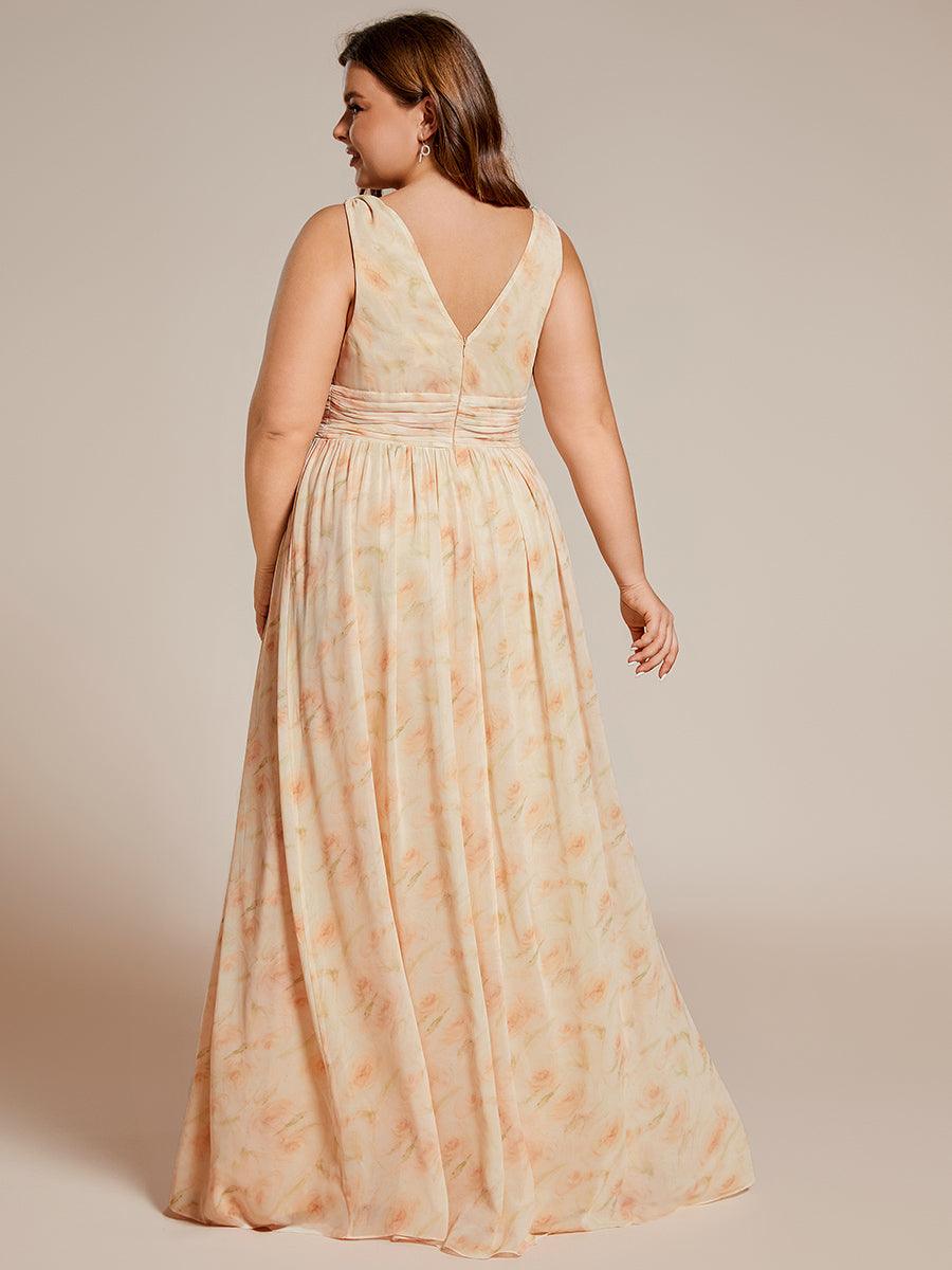 Vanessa | Sleeveless Pleated Party Dress with V-Neck