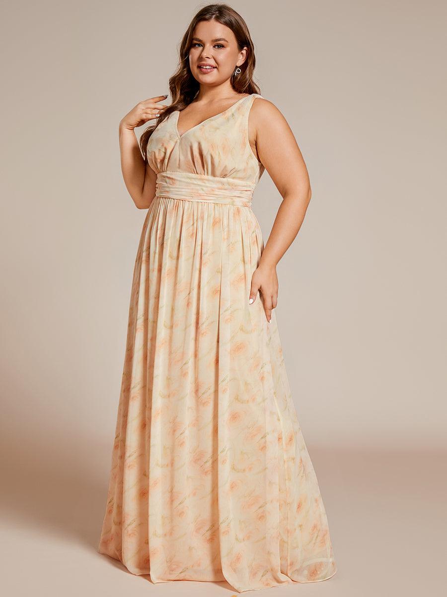 Vanessa | Sleeveless Pleated Party Dress with V-Neck