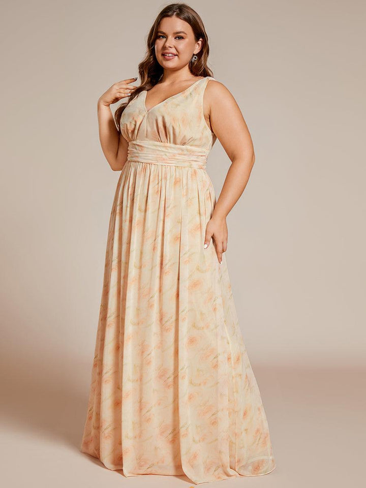 Vanessa | Sleeveless Pleated Party Dress with V-Neck