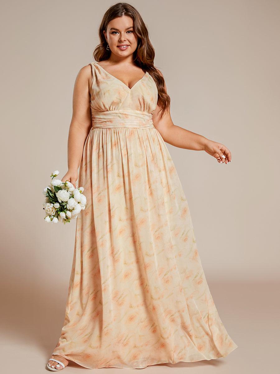 Vanessa | Sleeveless Pleated Party Dress with V-Neck