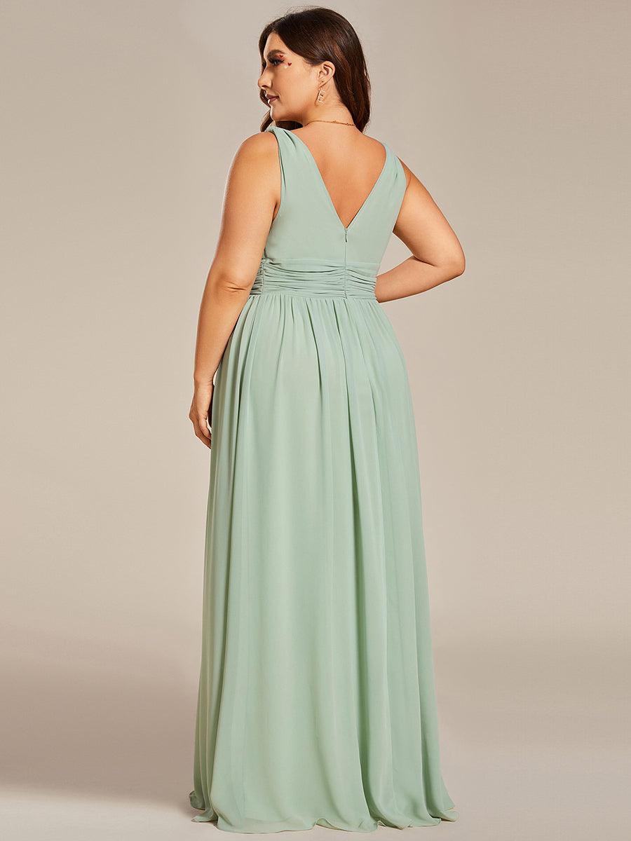 Vanessa | Sleeveless Pleated Party Dress with V-Neck